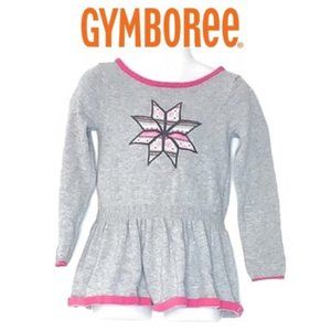 Gymboree Kids Girls Street Style Gray Pink Long Sleeve Tees Top Size 4